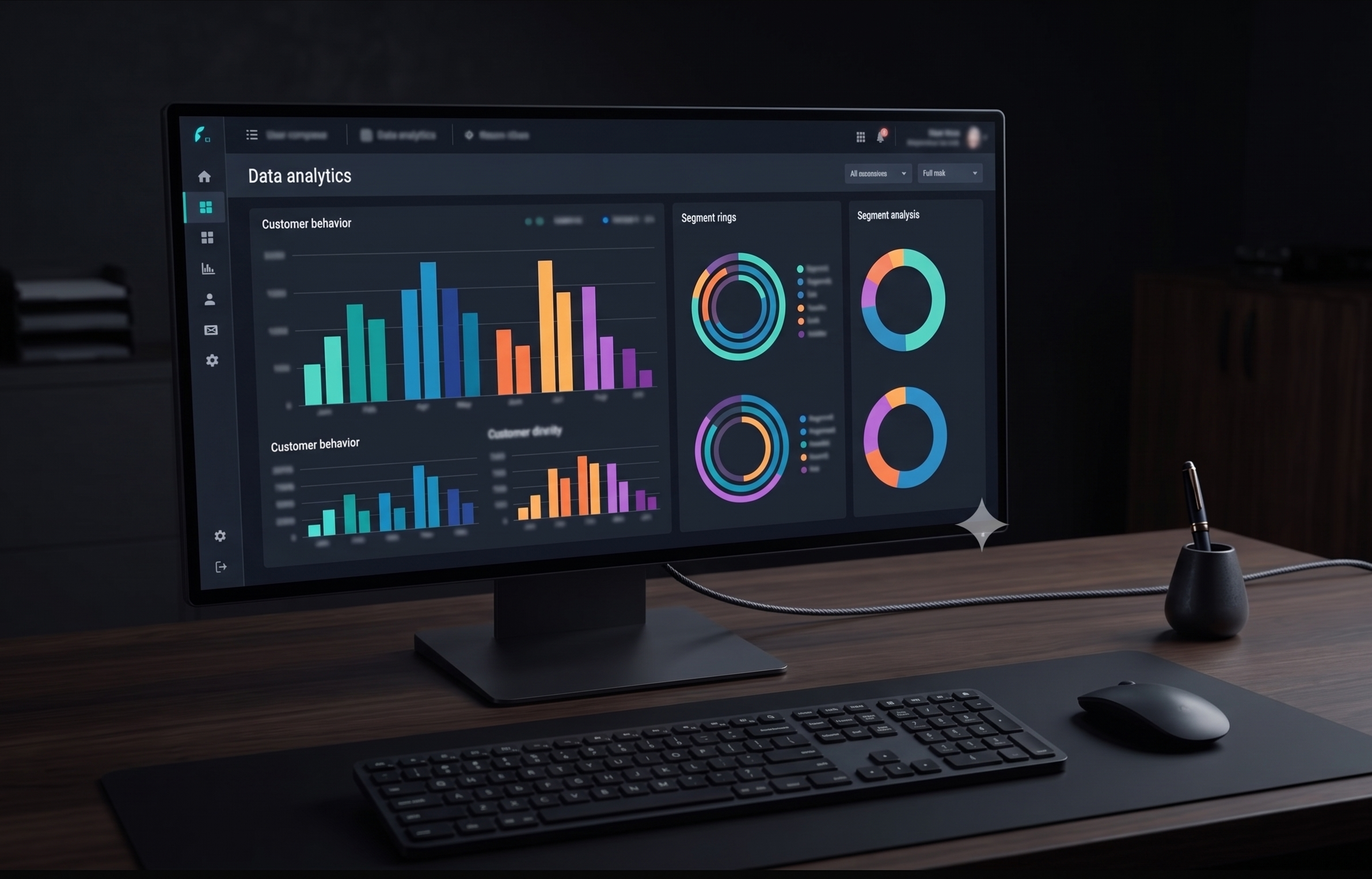 Email segmentation analytics and customer behavior dashboard